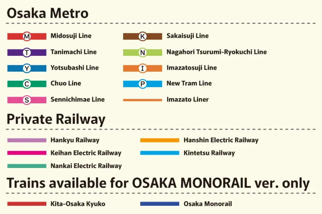 Osaka trains